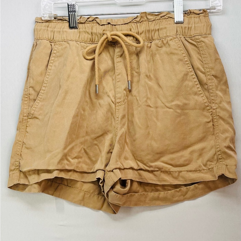 LOFT Drawstring Elastic Waist Tan Athletic Shorts